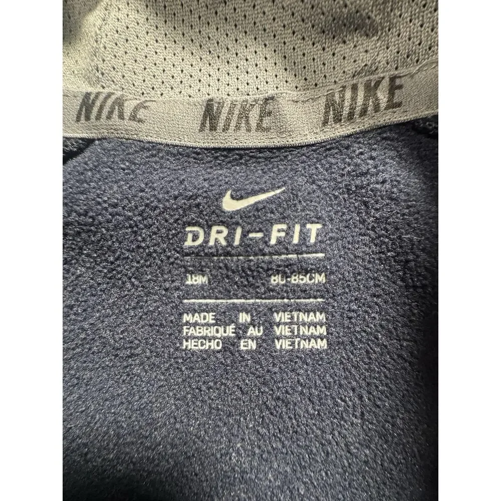 Nike Dri-FIT Toddler 18M Tracksuit Set Navy Full Zip Hoodie Jogger Pants